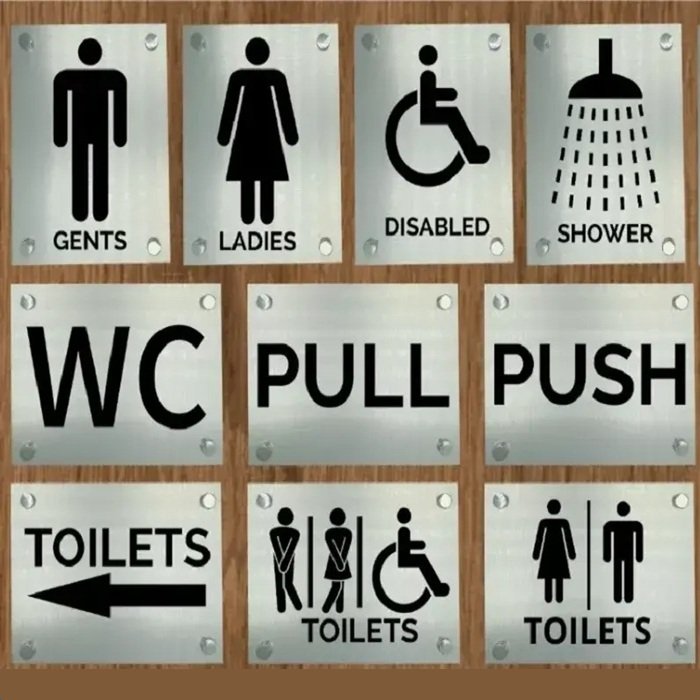 Metal stands sign fixing