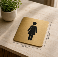 premium gold finish male & female restroom signage3