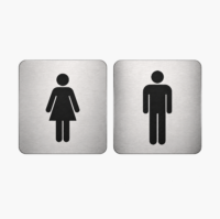 premium stainless steel male & female restroom signage1