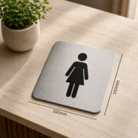 premium stainless steel male & female restroom signage3