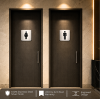premium stainless steel male & female restroom signage4