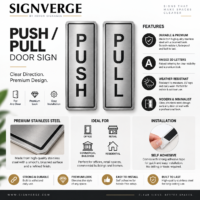 push pull signage acrylic
